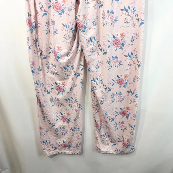 Catherine Malandrino Small Pajama Set Pink‎ Floral Short Sleeve Pants Soft 1698 - Image 14
