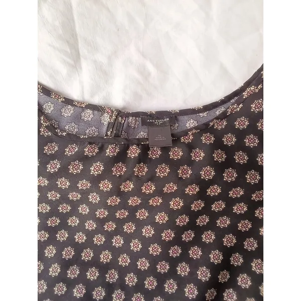 XL Black Boho Style Top 3/4 Sleeves Ann Taylor - Image 4
