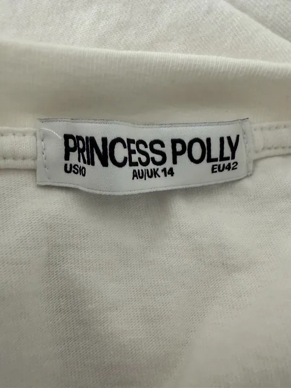 Princess Polly Women White Stay Spicy Chili Pepper Graphic Crop Tee Sz 10(A855) - Image 12