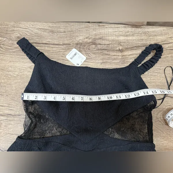 Free People Brooklyn Mini Dress‎ in Black size medium NWT - Image 8