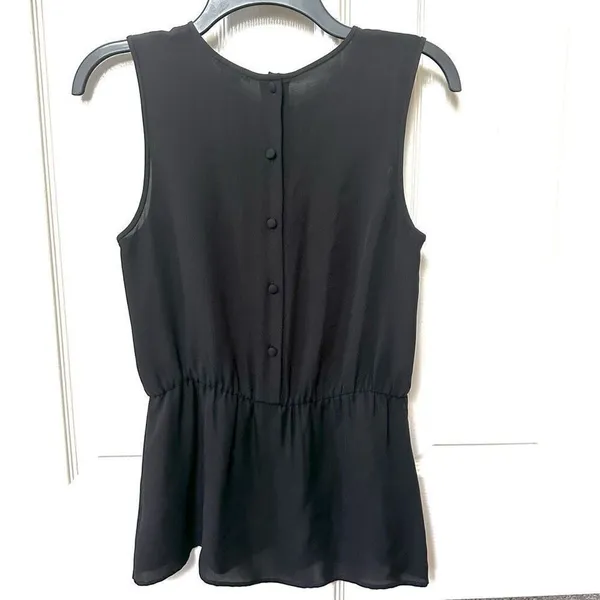 Theory Jethria black silk sleeveless top - Image 6