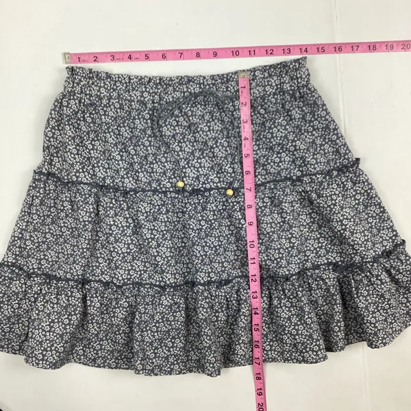 Prómesa Ruffle Tiered Floral Mini Skirt Boho Festival Size Medium - Image 3