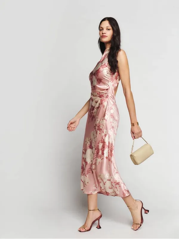 NWT reformation floral casette Silk Maxi Dress - Image 2