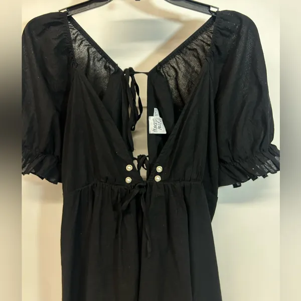 Princess Polly Women’s Size 10 Black Dress with Ruffle Detail - Image 3