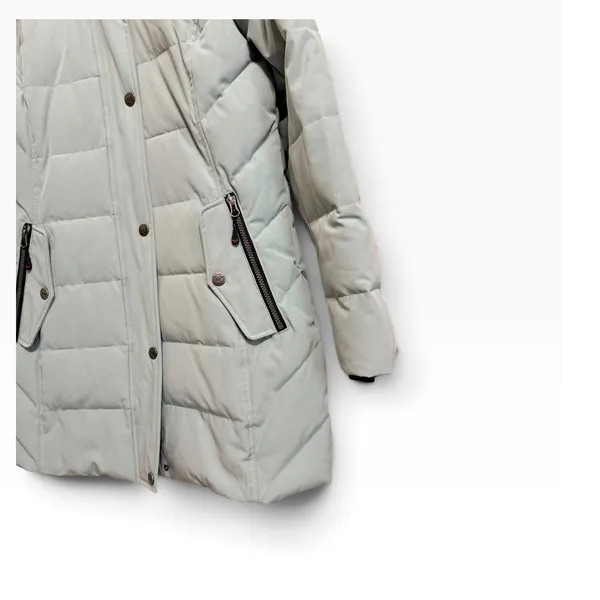 Arctic Expedition Faux Fur Hood Quilted Puffer hydradown Jacket Coat Small P - Image 6