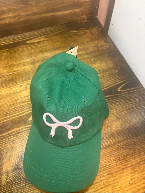Time & tru green and pink bow cap - Image 2