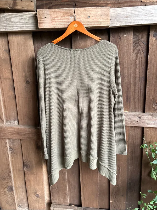 Altar’d State Olive Green Swing Thermal Long Sleeve - Image 4