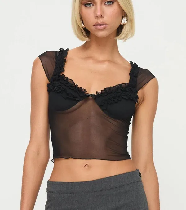 Princess Polly Top Black Things Change - Image 2