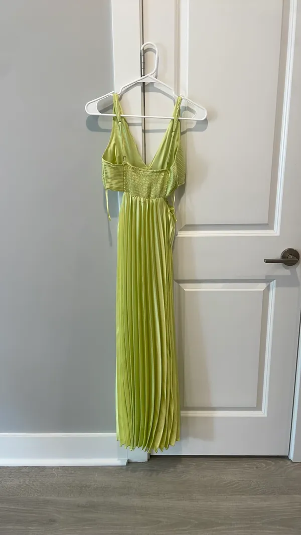 Sincerely Jules green pleated maxi with cutouts  - Image 6