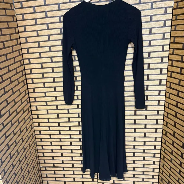 Reformation‎ Black Button Front Midi Dress - Image 2