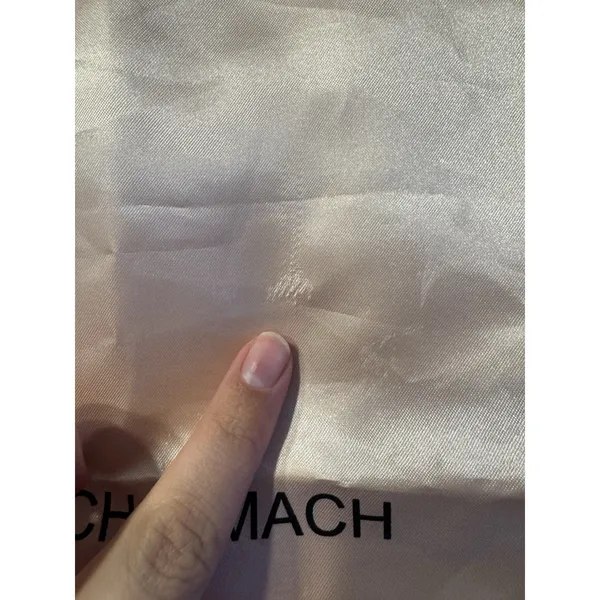 Mach & Mach Shoe Dust Bag Purse Blush Pink Sheen Drawstring Luxury Designer - Image 3