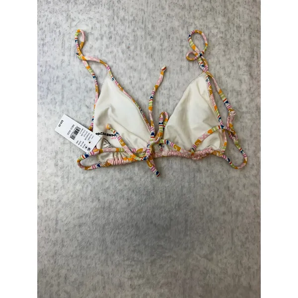 PacSun‎ Swim Eco Multi Color Retro Print Triangle Bikini Top Womens Medium NWT - Image 4