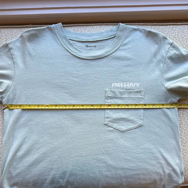 NWOT Madewell “Free & Easy” Graphic short sleeve cropped tee with pocket size S - Image 9