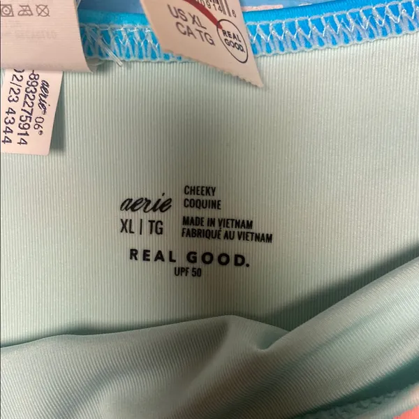 Aerie Blue and Pink Ocean Inspired Bikini Bottom - Image 4