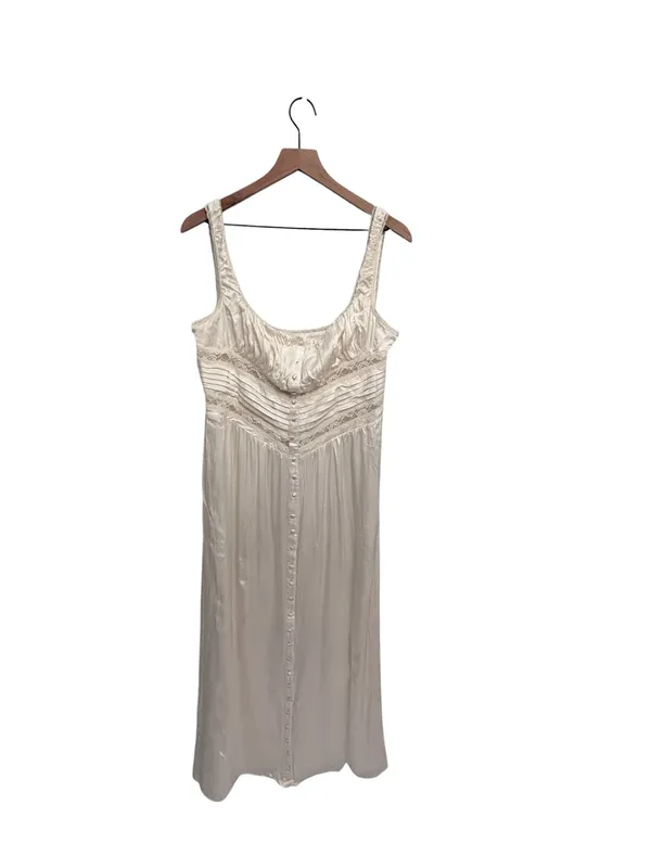 House of CB Illiana scalloped-trim bodice-top stretch-silk maxi dress Large plus - Image 6