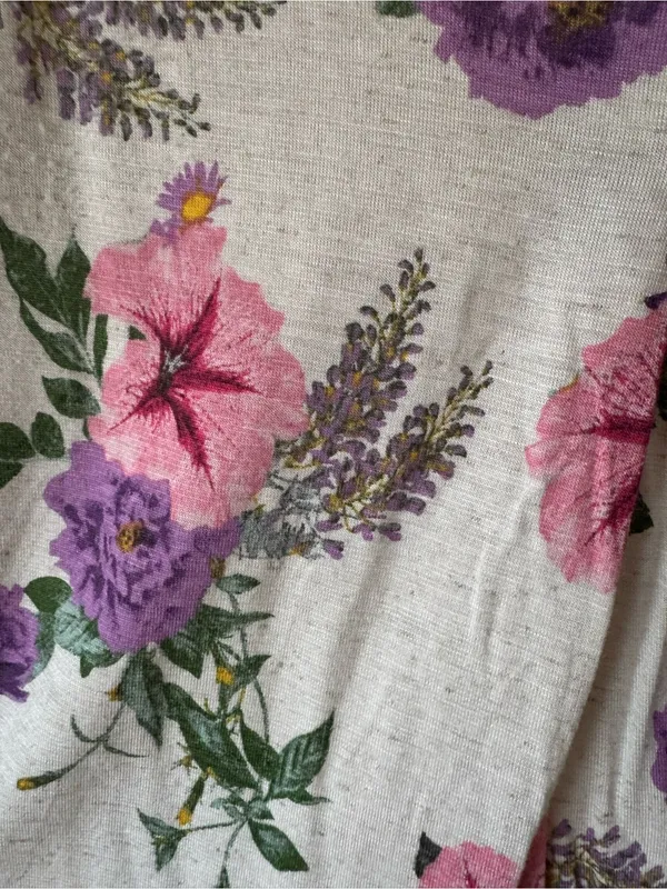 Linen Blend Self Esteem Floral V-neck Lace-Trim Cami size XL - Image 4