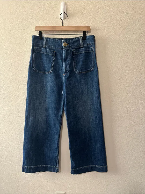Maeve the Colette High-Rise Wide-Leg Cropped Jeans size 31P - Image 11