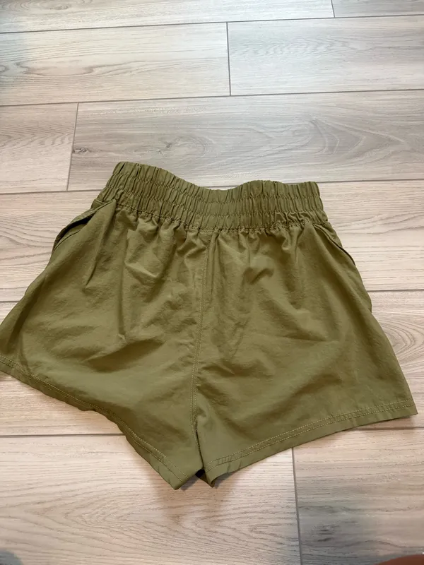 Free People Movement Next Round Shorts - Olive Green - Image 6