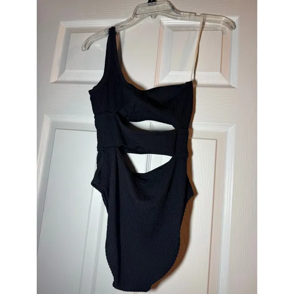Aerie Black Off the Shoulder One Piece Swimsuit Size Small - Image 2