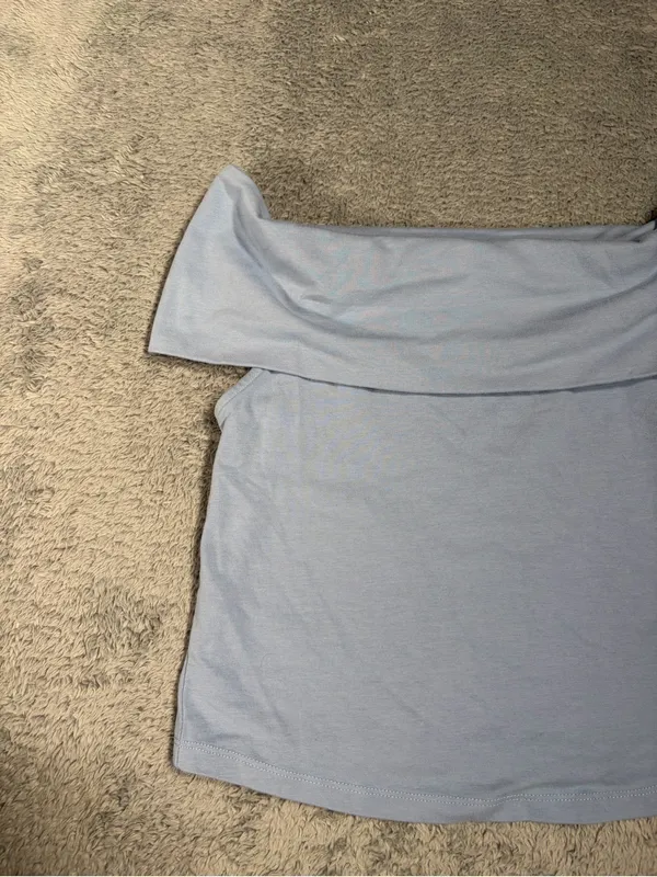 Aerie chill up Off-Shoulder Top medium blue - Image 3