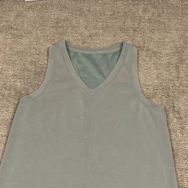 Lululemon Ease of it All V-Neck Midi Dress Womens 12 Softstreme Seafoam Green - Image 2