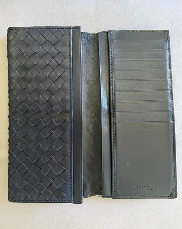 Bottega Veneta Vintage Dark blue Long Wallet - Image 6