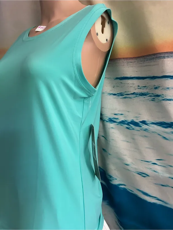 Complements Women’s Scoop Neck Tank Top in Aqua Teal SM NWT - Image 3