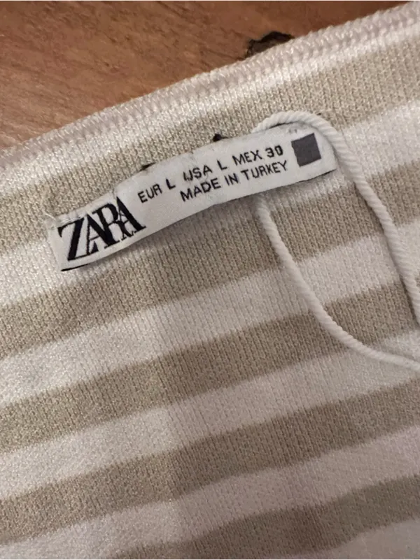 ZARA Striped Cap Sleeve Crop‎ - Image 3