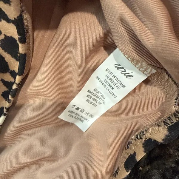 Aerie Wrap One Piece Swimsuit Size Medium Leopard Print - Image 6