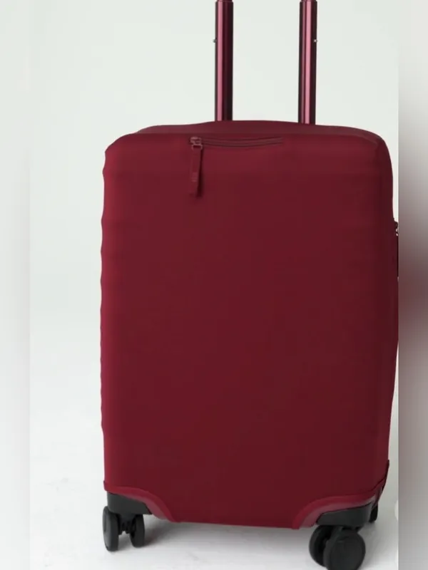 BEIS Beige Carry-On, Beige Belt Bag & Burgundy Suitcase Cover - Image 3