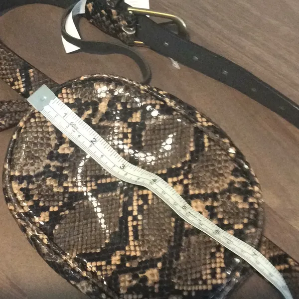 By Anthropologie Snakeskin Belt Bag Sz S/M NWT - Image 4