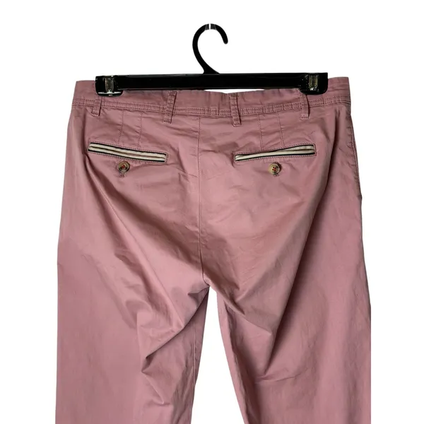 El Ganso Chino Pants Women 8 Pink Slim Straight Twill‎ Trouser Preppy Career - Image 6