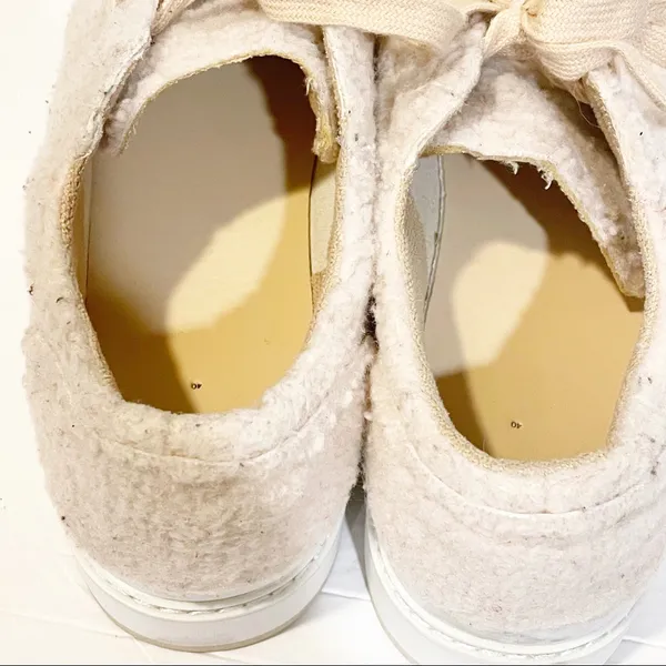 Zara Womens Size 9 Pink Fury Fleece Lowtop Platform Sneakers‎ - Image 6