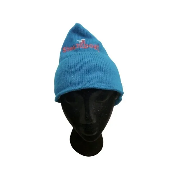 Vintage 1990's Steamboat Ski Resort Hat Cap Nylon Beanie Toque Teal Embroidered - Image 9