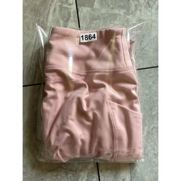 Jaanuu Womens High Waisted Yoga Scrub Pants Blush Pink Cargo Zipper Pocket M - Image 10