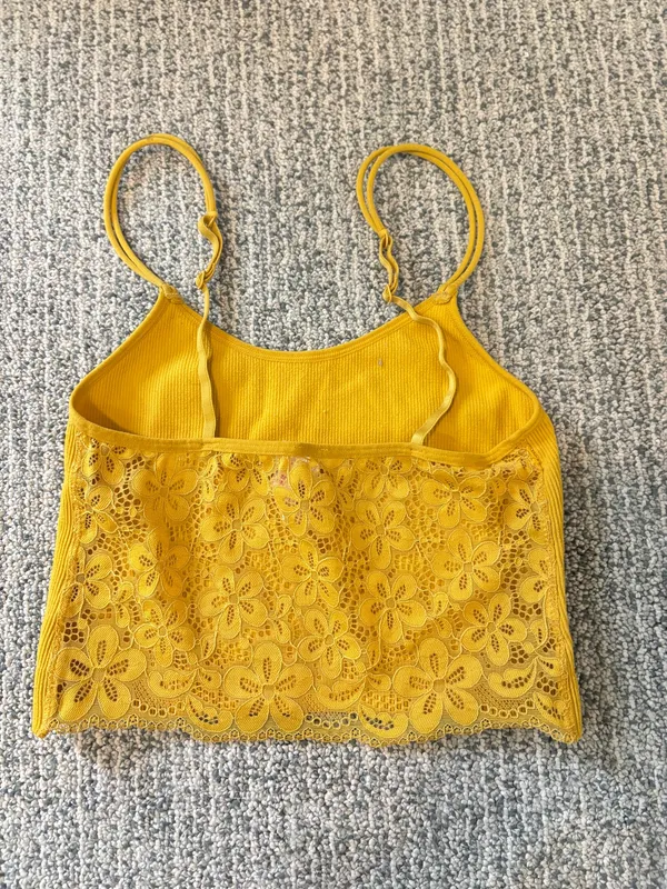 Colsie Crop Top/Bralette Yellow - Image 2