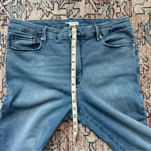 Good American Good Legs Straight Jeans Size 12 Blue 449 - Image 10