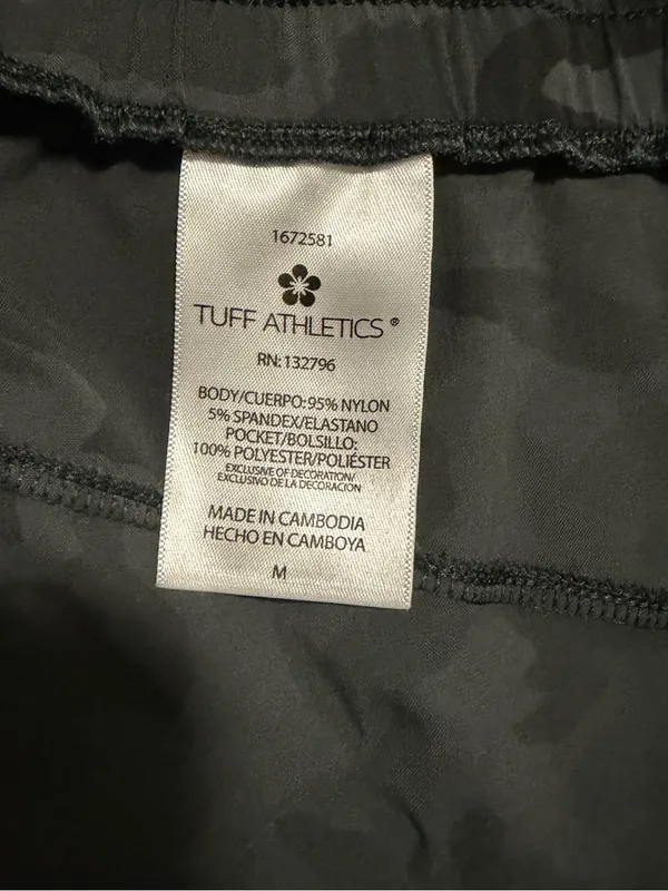 Tuff Athletics Black & Gray Camo Athletic Shorts - Image 4