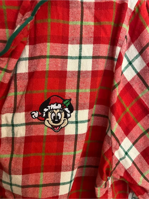 Disney Red Plaid Women's Pajama Set - Image 5