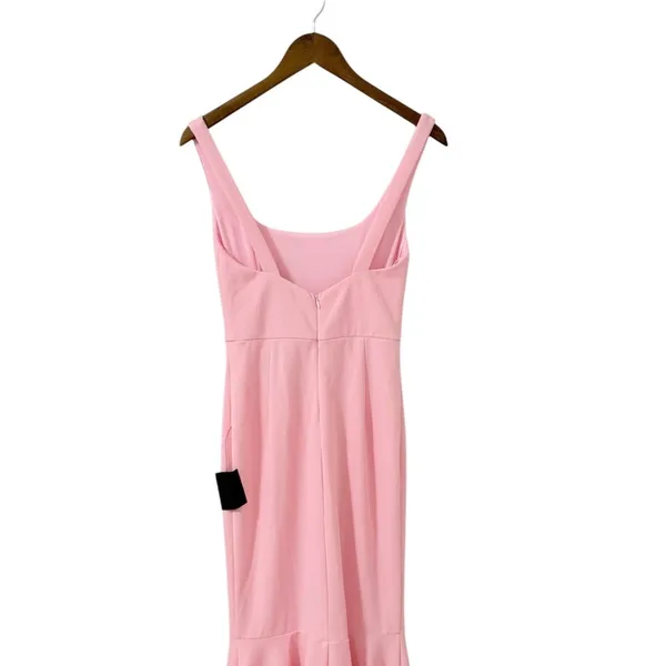 Lulus Romantic Destiny Light Pink Square Neck Trumpet Maxi Dress size Small NWT - Image 6
