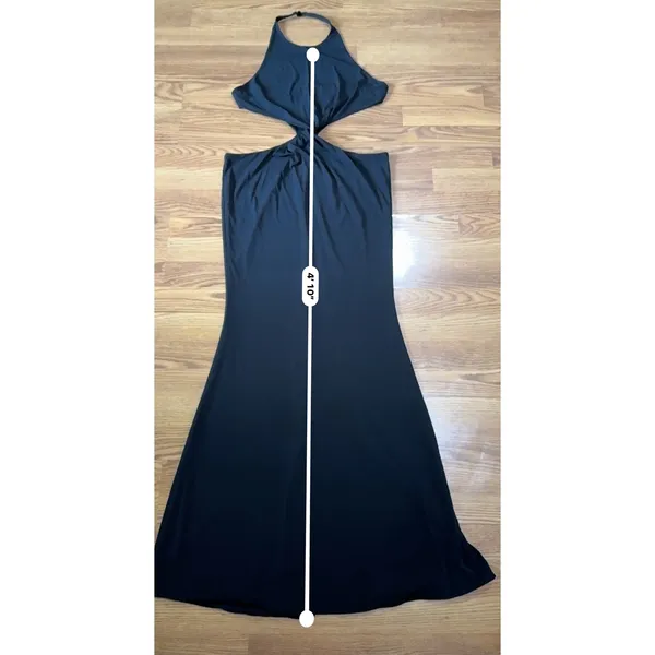 Retrofête Raven Black Cutout Bodycon Maxi Dress Evening Party Women’s XL - Image 9
