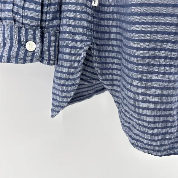 Toad&Co‎ Mixologist Tunic Shirt Womens Small Blue Striped Organic Cotton - Image 6