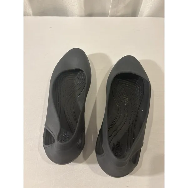 Crocs Laura Ballet Flats Shoes Women's Black Comfort Slip Size‎ 10 - Image 10
