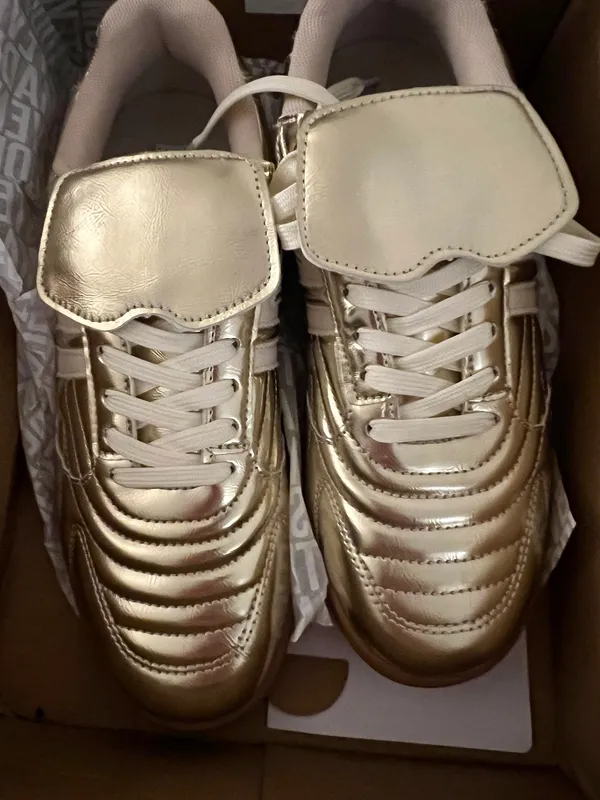Steve Madden Madrid Sneakers Gold Metallic - Image 3
