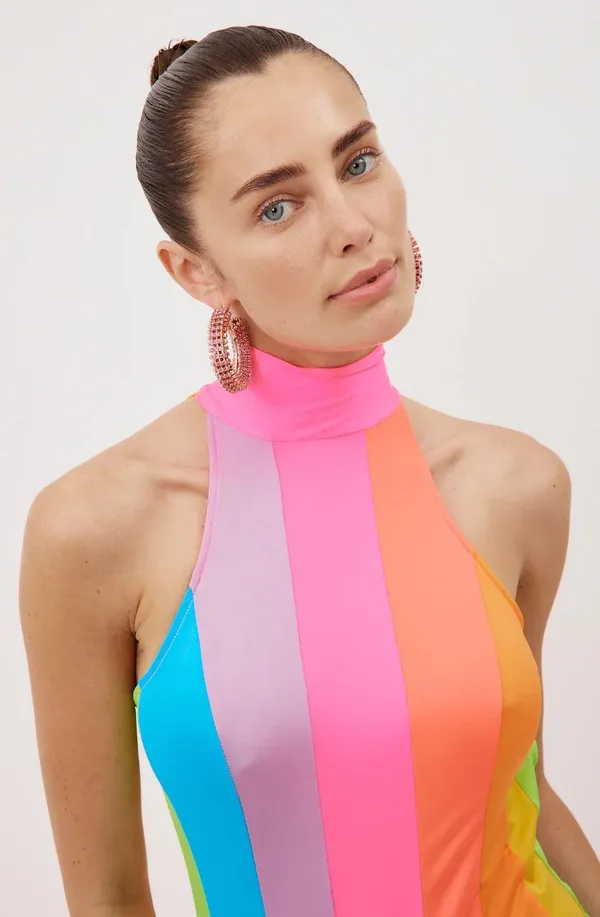 Revolve NWT New Arrivals Women's US S/EU 34 Iggy Dress In Cova Santa Rainbow. - Image 6