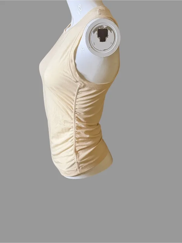 Athleta Cream Sleeveless Crewneck Tank - Image 3