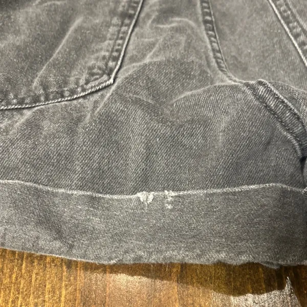 Free The People Ziggy Shortall XS‎ Black Wash Denim Overalls Distressed Grunge - Image 10