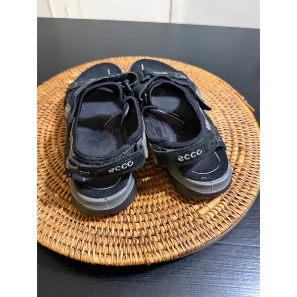 ECCO Offroad Hiking Sandals Womens 40 Black Gray Nubuck Strappy Walking Shoes - Image 3
