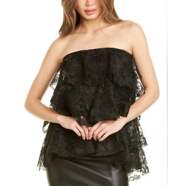 Sachin‎ & Babi Black Lace NASHIK TOP Size 14 - Image 5