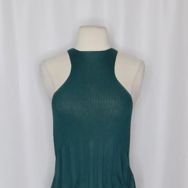FREE PEOPLE Intimately Switch It Up‎ Tank Cami Green Balsam Ribbed Knit Large - Image 3